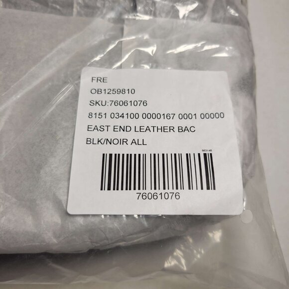 Free People East End Leather Backpack in True Black - Picture 7 of 7